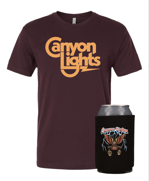 Oxblood Lightning T Shirt and Koozie Bundle
